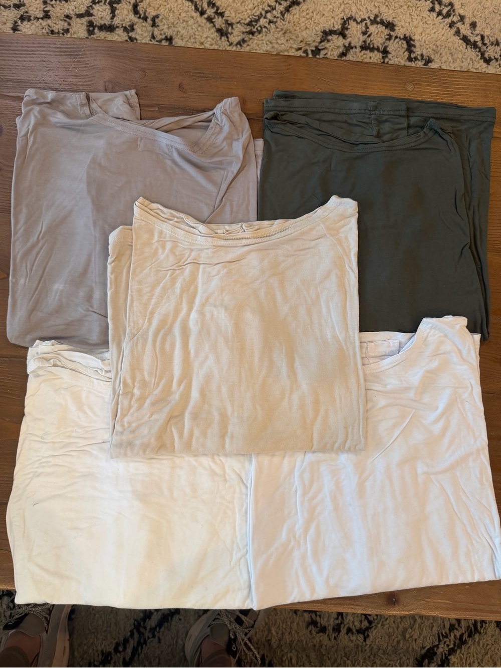 Piko 3/4 Tee Bundle - 5 Soft Cotton Tops sz S